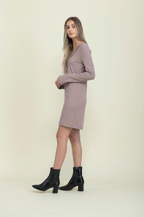 Katie-Reversible Tie Neck Dress